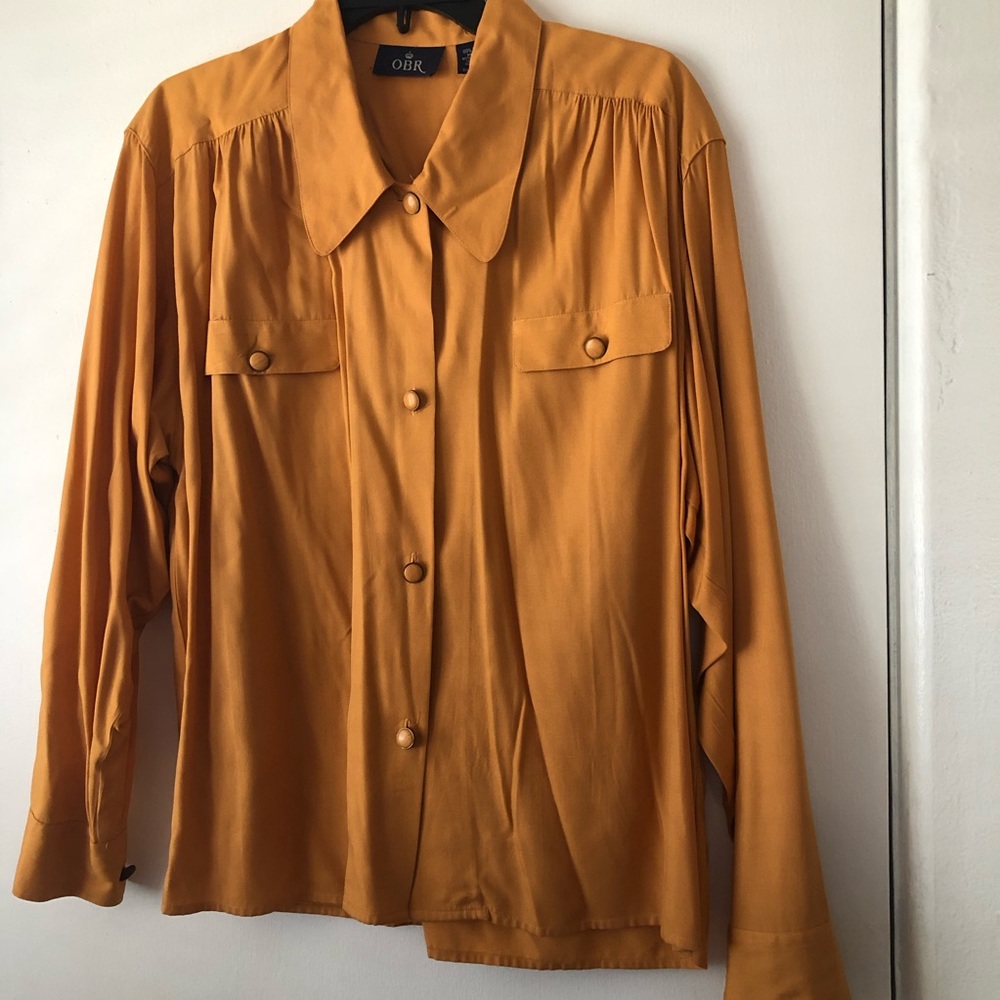 Mustard yellow button up